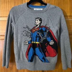 Junk Food Clothing Gray Superman Sweater